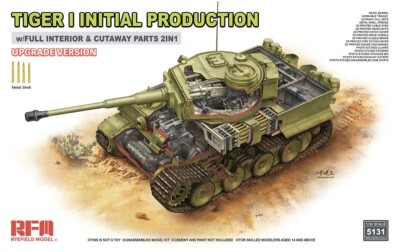 RYEFIELD MODEL RM-5131 1/35 Tiger I Initial Production w/Interior - Upgrade Ver.