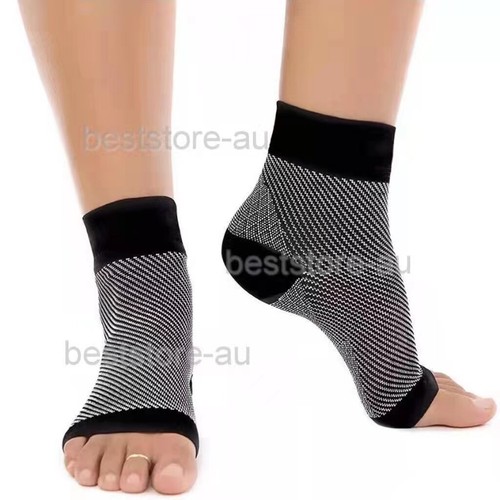 Pair Foot Sleeve Plantar Fasciitis Compression Socks Achy Swelling Heel Ankle AU - Picture 13 of 17
