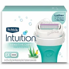 Schickk Intuition Sensitive Care with Aloe Refill Blade Cartridges, 6 Count