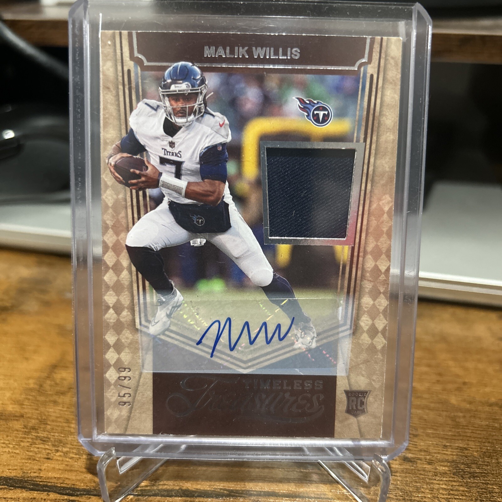 2022 Panini Chronicles MALIK WILLIS *TIMELESS TREASURES ROOKIE PATCH AUTO* /99