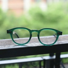 Vintage womens Green Eyeglasses Johnny Depp green acetate glasses clear lens S