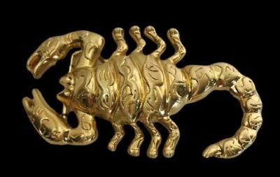 Golden 3D Scorpion Scorpio Sign Cool Belt Buckle | eBay display picture 1