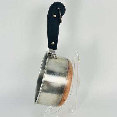 Revere Ware 1 Qt Sauce Pan Copper Bottom Pre 1968 USA Made Double Ring Vintage