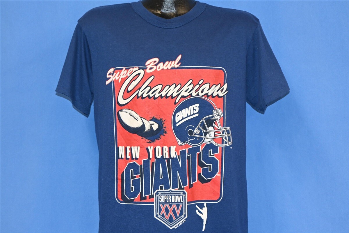 vintage 80s NEW YORK GIANTS SUPER BOWL XXV CHAMPIONS NFL t