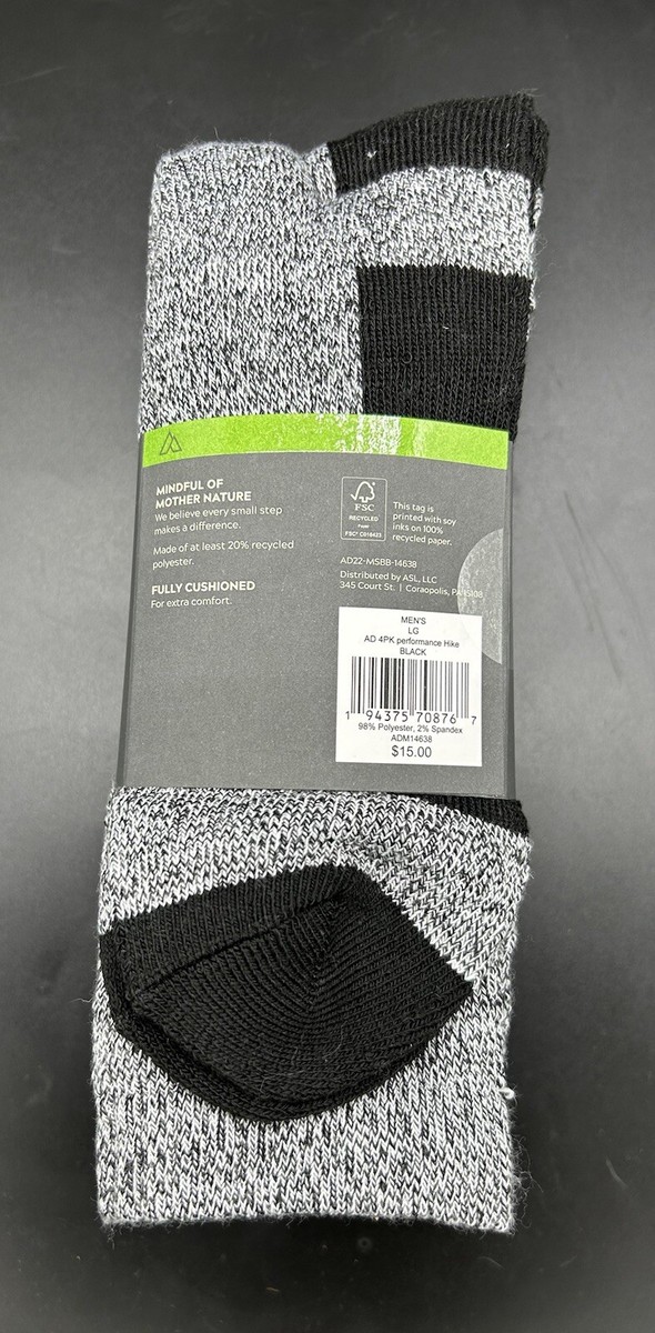 Lot De 4 Paires Chaussettes Randonnée Alpine Design – Homme Taille L (42-46)