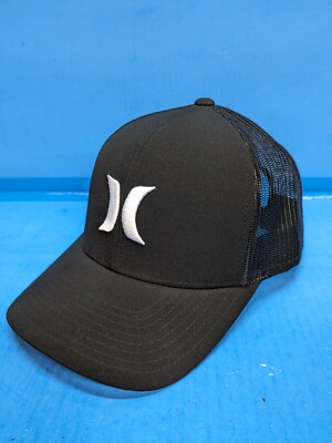 Hurley SnapBack Trucker Hat Black Mesh Men's (H5