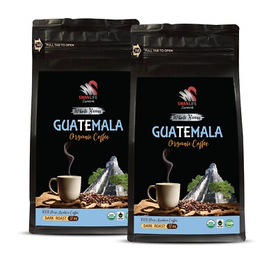 dark roast arabica coffee beans - GUATEMALA COFFEE ORGANIC - WHOLE BEAN  2 Bags