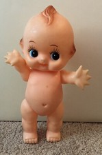 Vintage Kewpie Plastic Doll Moveable Arms Starfish Hands Squeaker Works Japan