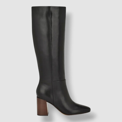 Calvin Klein Women's Black Arista Block Heel Square Toe Boots Shoe Size 5.5