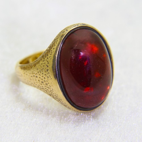 Victorian 1859 Foil Backed Garnet Carbuncle 18ct Yellow Gold Signet Ring N 1/2~7 - Picture 11 of 11