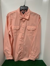 Men  s Apt.9 Long Sleeve Dress Shirt-Large-Peach