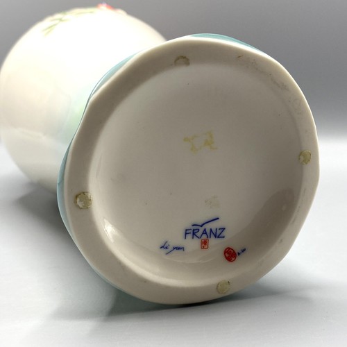 Franz Porcelain Goldfish Design Sculptured 16" Vase 2004 Ming Lei / Li Yun - Picture 8 of 9