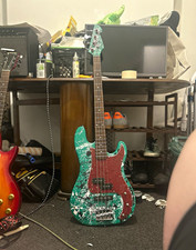 Stone roses inspired bass guitar, handmade.