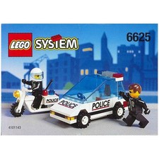 LEGO System Town 6625 Speed Trackers Police 1996 Vintage Incomplete No Orig Box