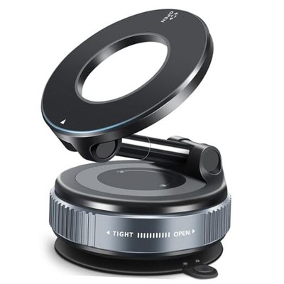 Vacuum Suction Magnetic Phone Holder, 2025 Upgraded Foldable Retractable 