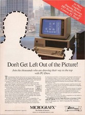 Micrografx PC-Draw 1985 Vintage Print Ad Graphics Software IBM PC