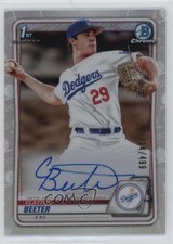 2020 Bowman Draft Chrome Picks Refractor /499 Clayton Beeter #CDA-CBE Auto 2s2
