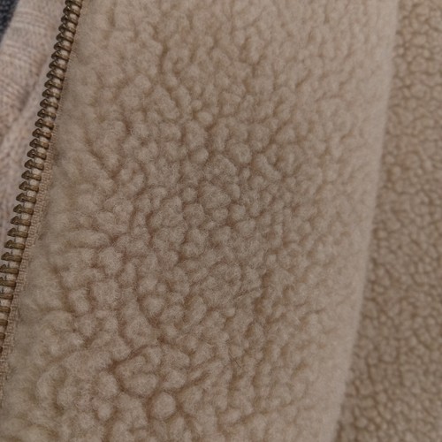 LL Bean Lammwolle Pullover Weste Herren XL Stehkragen Sherpa gefüttert durchgehender Reißverschluss Taschen - Bild 16 von 17