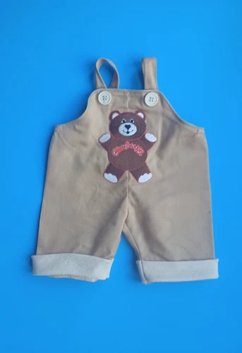 TLC-HTF Vintage Cabbage Patch Doll Tan Teddy Bear Overalls  READ Description
