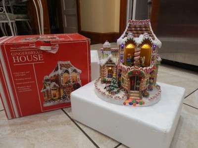 10'' Fiber Optic Gingerbread House 2006 Sam's Club Christmas Holiday Collection