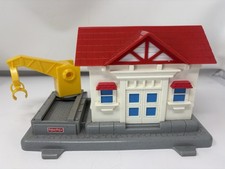 Fisher Price Geo Trax Rail Road Cross Valley Junction C1857 Crane Depot Only