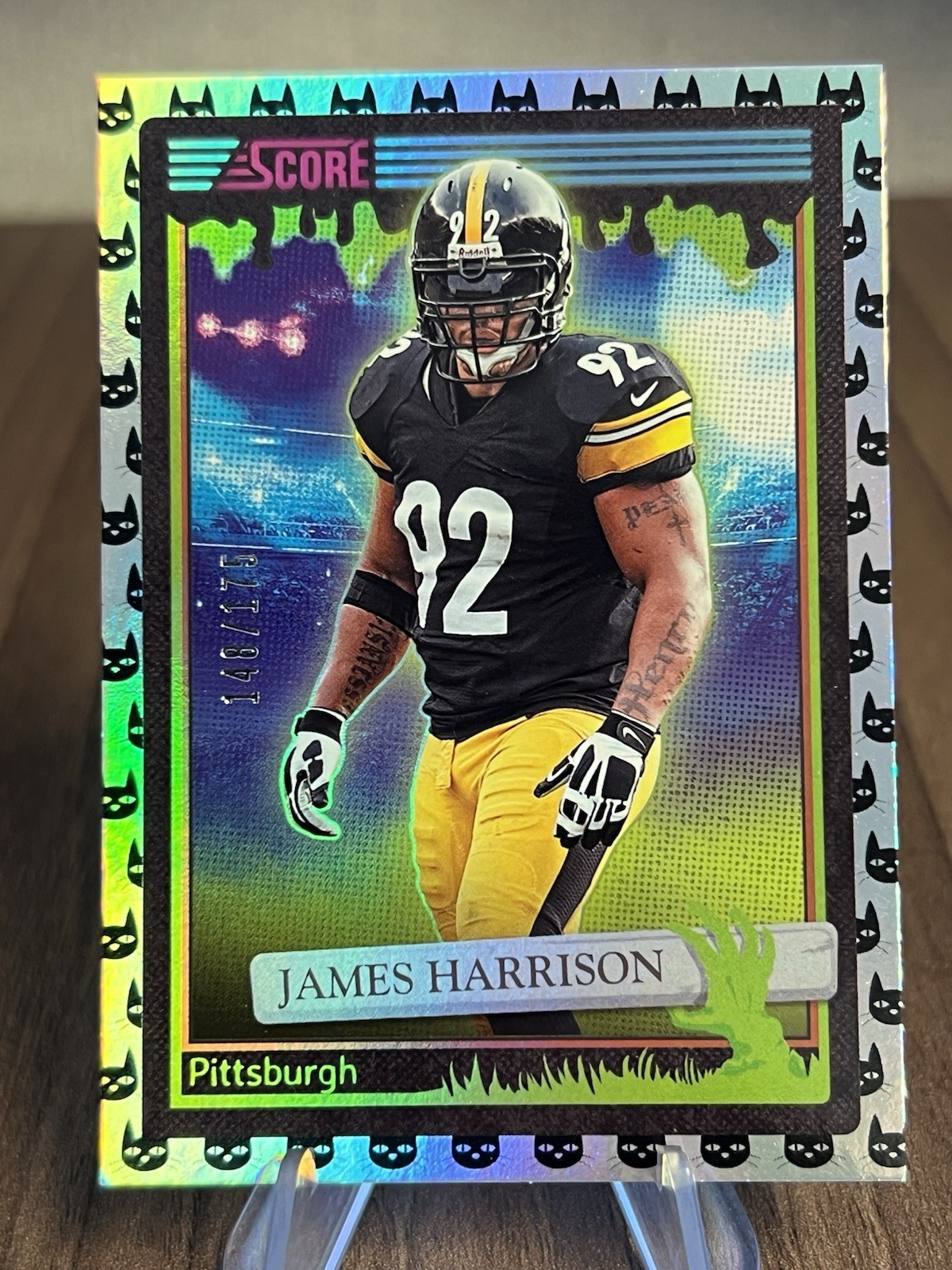 2026 Score A Treat James Harrison Black Cats /175 #94 Pittsburgh Steelers