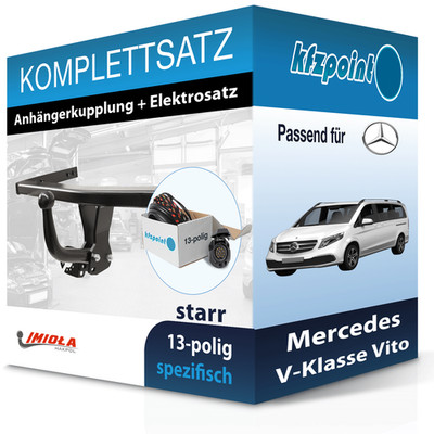 Für Mercedes V-Klasse Vito 14- IMIOLA HAK-POL Anhängerkupplung starr + 13polig