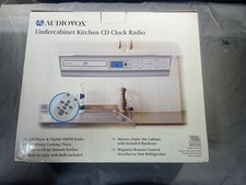 NEW Audiovox KCD3180 Undercabinet Kitchen CD Clock Radio, NIB New In Box