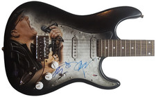 Blues Traveler John Popper Plus Autographed Hand Airbrushed Guitar UACC AFTAL RA