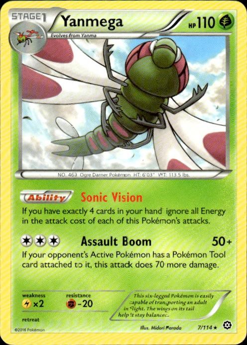 Pokemon Yanmega XY - Steam Siege 7/114 Light Play LP+ or Better