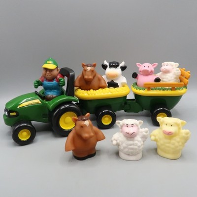 Ertl John Deere Tractor Set Animals Music And Sounds Works extra figures Farmer