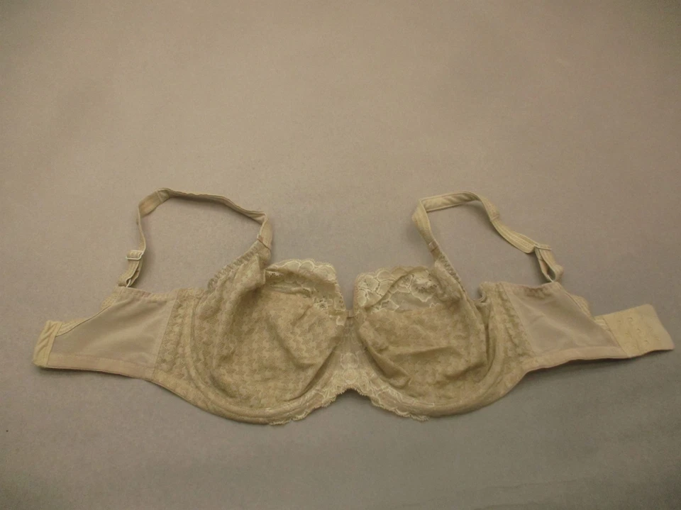 Sujetador 30H PANACHE Mujer Beige Encaje Sin Forro Cierre Trasero Correa Ancha Demi 1C Foto 3 de 4