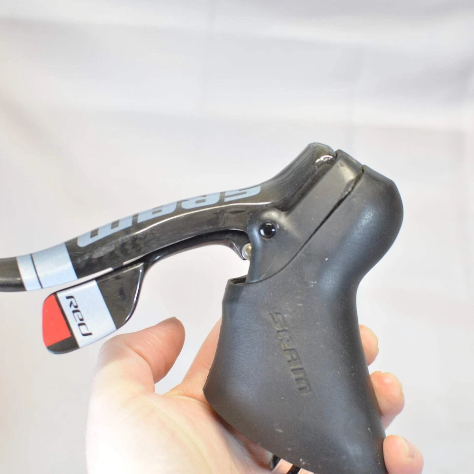 Palanca de cambios ErgoDynamic SRAM roja 10 velocidades delantera/izquierda 2x/doble doble toque, 8/10 en muy buena condición Foto 3 de 4