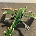 Handcrafted Flying DRAGON Made Of sawdust and Resin w/gemstone eyes Green — photo 5