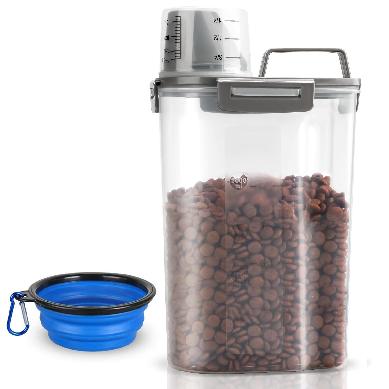 Storage Container With Pour Spout And Measuring Cup