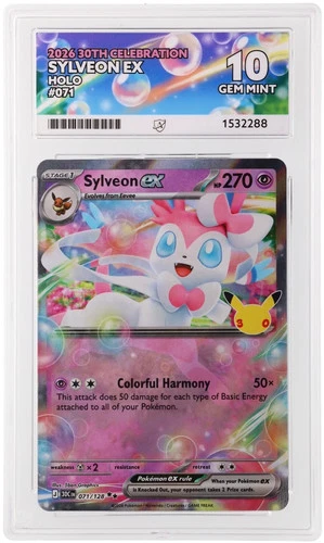 Sylveon ex 071/128 ACE graded card