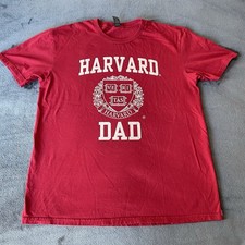 Harvard Dad Short Sleeve Burgundy Logo T-Shirt Large