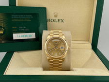 2025 Rolex Day Date President 228238 40mm Factory Baguette Diamond Dial 18k Gold 9