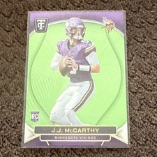 2024 Panini Totally Certified JJ McCarthy #127 Mirror Neon Green /99 RC Vikings