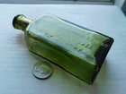 STUNNING GREEN DOG MEDICINE EMBOSSED,GLOVERS IMPERIAL DISTEMPER REMEDY, NEW YORK