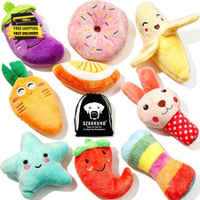 Squeaky Dog Toys for Small Medium Dogs, 9 Pack Stuffed Puppy Teething Toys