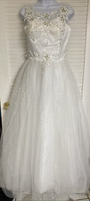 A-Line Wedding Dress Gown - Bust 92cm 35" Waist 72cm 28" Approx. Size 6
