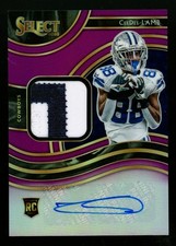 Ceedee Lamb 2020 Panini Select Prizm Purple Rookie Card RC Auto Patch /49 RPA. rookie card picture