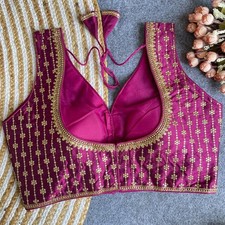 Saree Blouse Readymade Designer Sari Choli Indian Party Wear Bollywood Dress