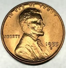 1955-S Lincoln Wheat Cent Penny GEM RD BU From an Original Bank Roll - 2288