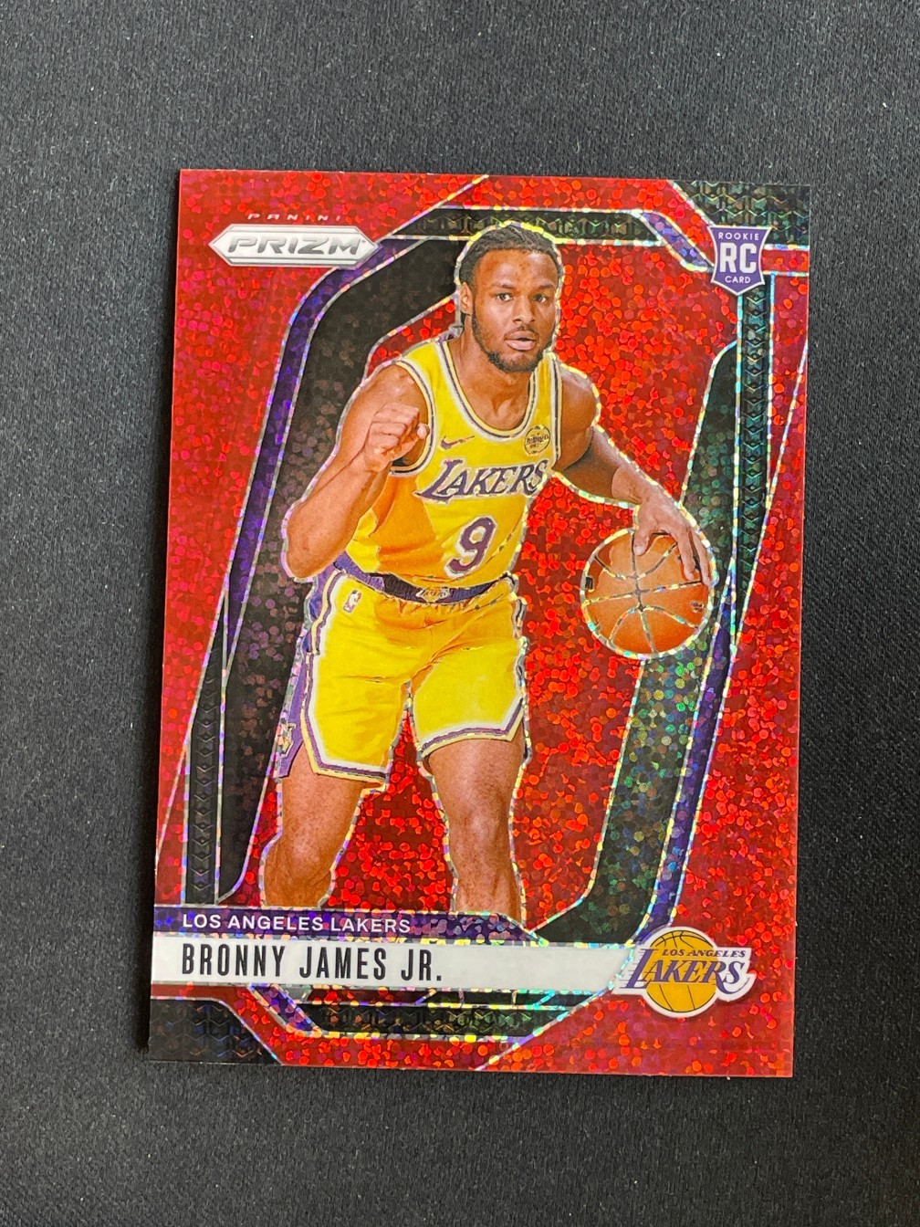 Bronny James Jr 2024-25 Panini Prizm RC Red Sparkle #243
