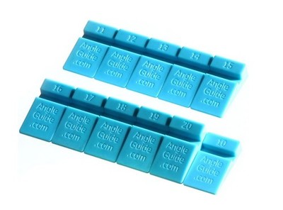 AGM Angle Wedges for Sharpening Knives 10 to 20 degrees, Blue