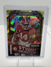 Brian Branch Student Orientation Gold Ice 2023 Panini Prizm Draft #SO-22 Alabama