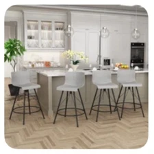 Swivel Bar and Counter Stools - Set of 4 - 24” seat height