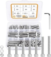 Vigrue 238 StüCk M6 Zylinderschrauben DIN912 A2-70 Edelstahl Mit Muttern Set